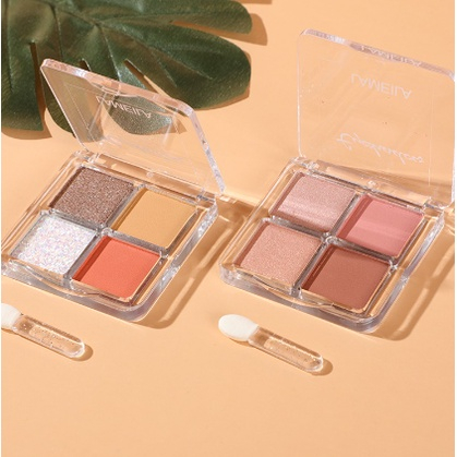 JT - LAMEILA 4 Color Avocado Eyeshadow Disk Matte / Shimmer Fruit Eyeshadow Palette