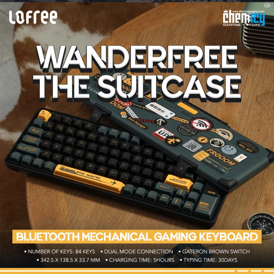 Lofree Wanderfree The Sultcase Bluetooth Mechanical Gaming Keyboard