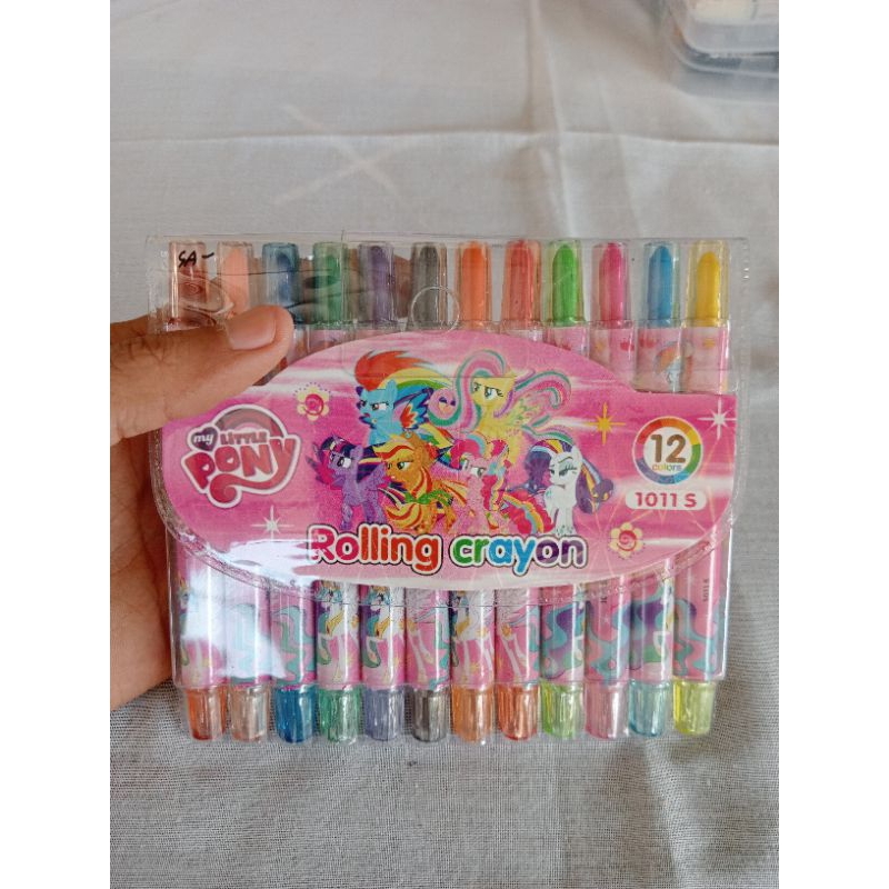 

Krayon Putar 12 Warna karakter Pendek / pastel ulir 1 pack (isi 12pcs)