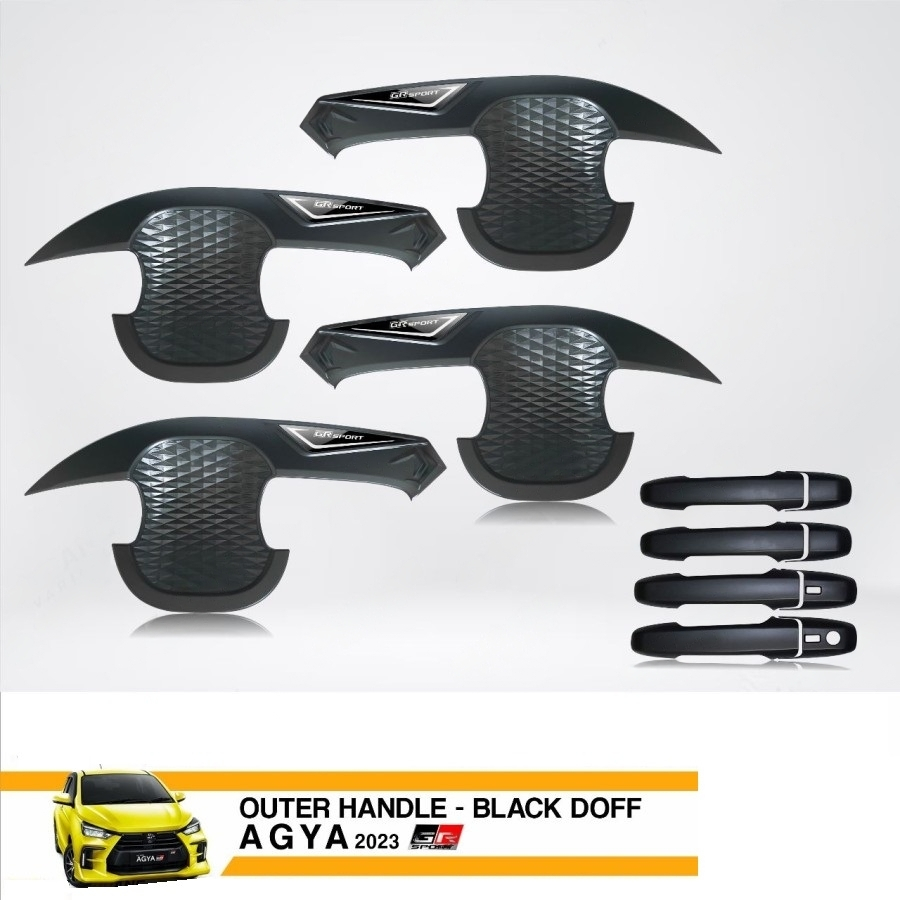 Outer + Handle Mobil Agya  2023 - Black Doff GR Sport