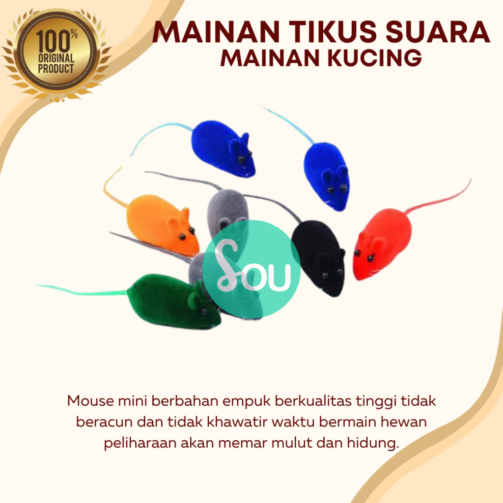 Mainan Tikus Kucing Cat Toys Bunyi Cit Cit Lucu