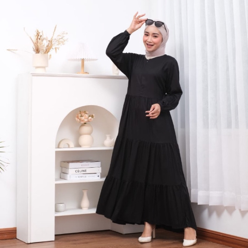 JESIKA DRES - BERTALI DAN SAKU - KATUN RAYON TWILL- M/L/XL/XXL -  PAKAIAN WANITA - BISA COD