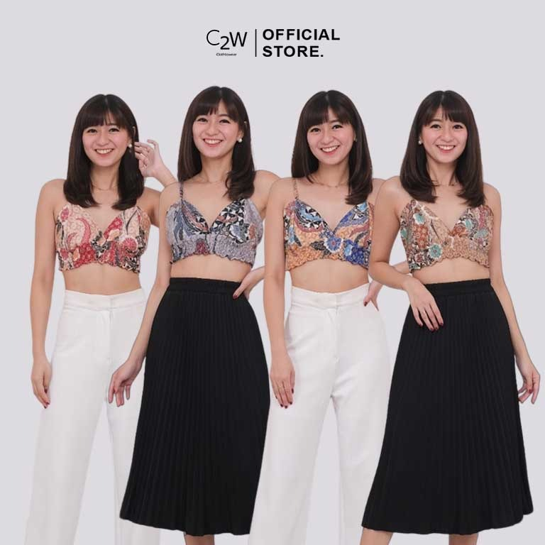 C2W Clothtowear Crop Top Kemben Batik Wanita All Size Satin Women's Clothes 657-SKR