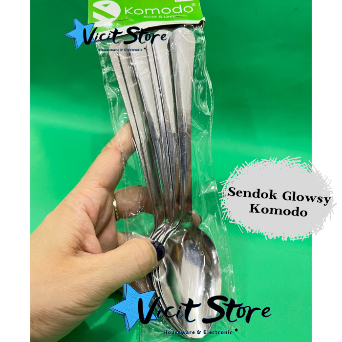 Sendok Garpu Makan Stainless Komodo Glowsy Harga 1pack isi 6pcs