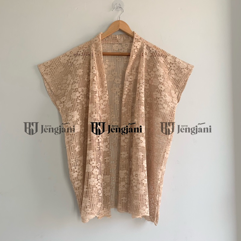 Outer Lace Flower | Outer Bruklat Warna Sage Premium | Outer Kondangan Kekinian