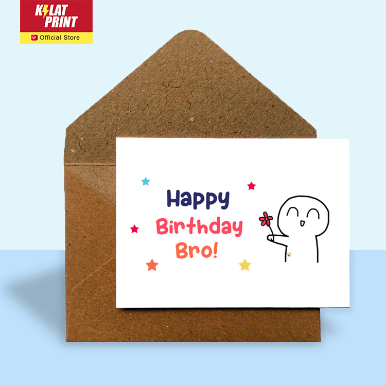 Gift Card Kartu Ucapan Happy Birthday Bro