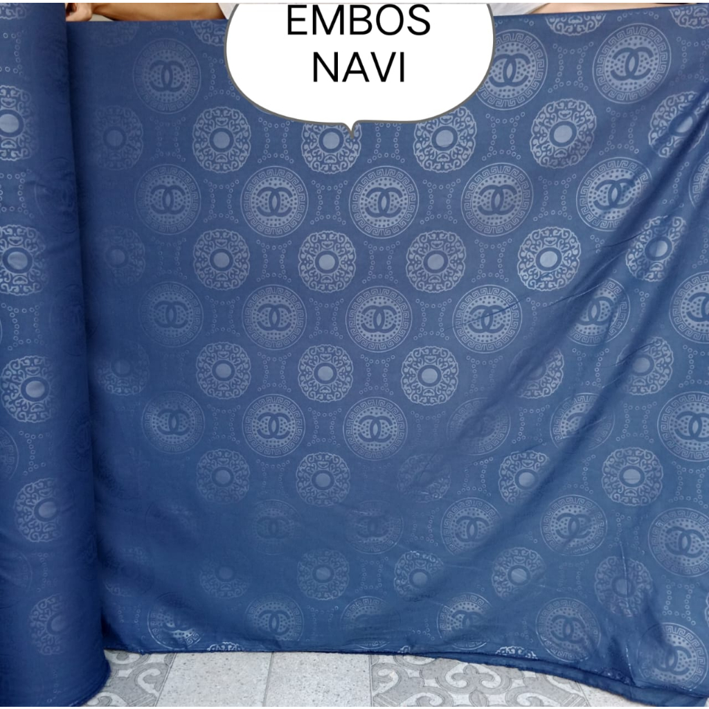 [POLOS 1 METER] Kain Sprei Polos/Embos Tebal Premium Motif Lebar 240cm Dispers Polimikro