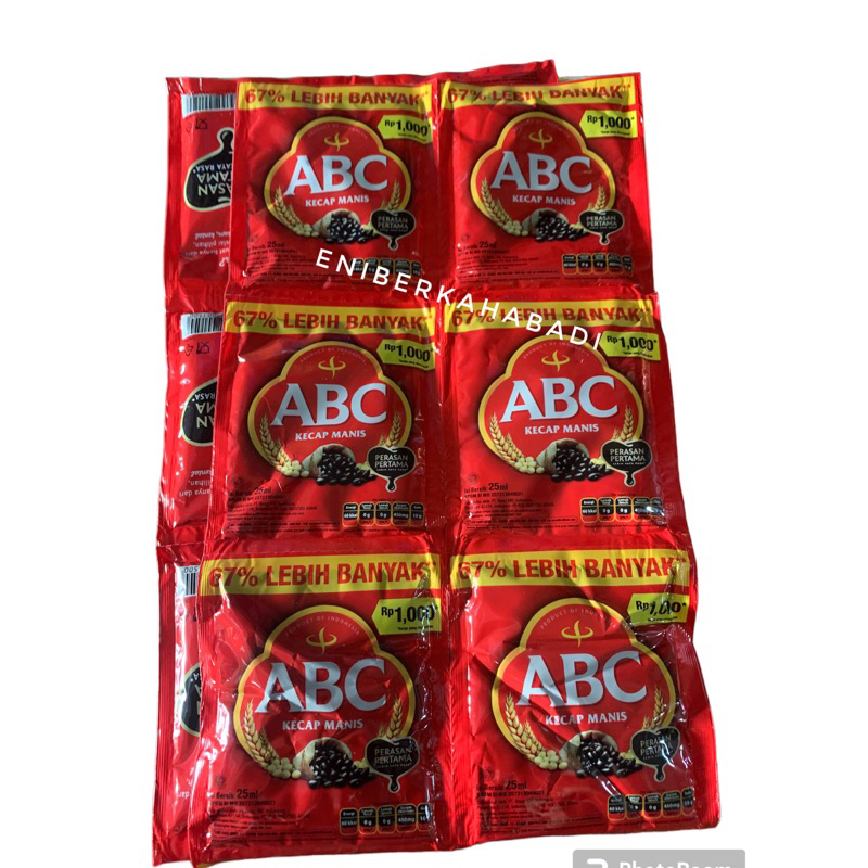 Kecap Manis ABC eceran 1000 1 renceng isi 12 sachet x 25 ml