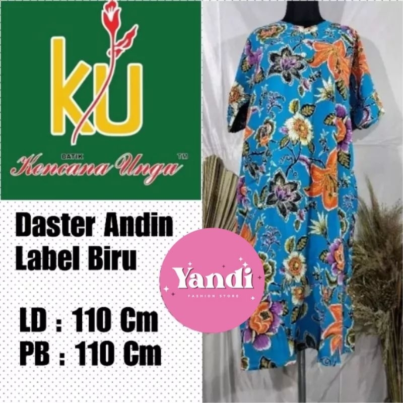 KENCANA UNGU ORI DASTER ANDIN LABEL BIRU LD 110CM