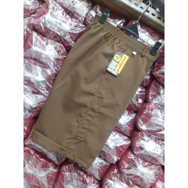 Celana Pramuka SMP Pendek Pinggang Karet / Celana SMP Pramuka Pinggang Karet / Celana Pramuka SMP Pe