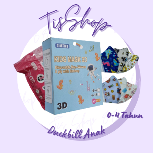 MASKER DUCKBILL ANAK MOTIF/DUCKBILL ANAK KARAKTER / DUCKBILL  ANAK CEWE &amp; COWO USIA 1-3 &amp; 4-12 TAHUN