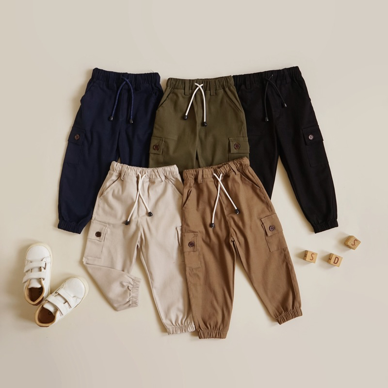 JAGI Jogger &amp; Cargo Pants / Celana Jogger Cargo Anak 1-5thn