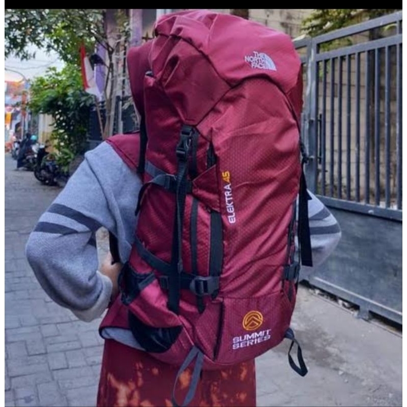 BAYAR DI TEMPAT / Tas Gunung TNF elextra 45L # Tas Ransel Gunung The North Face 45L # Tas Carrier # Tas outdoor # Tas Hiking Camping Gunung