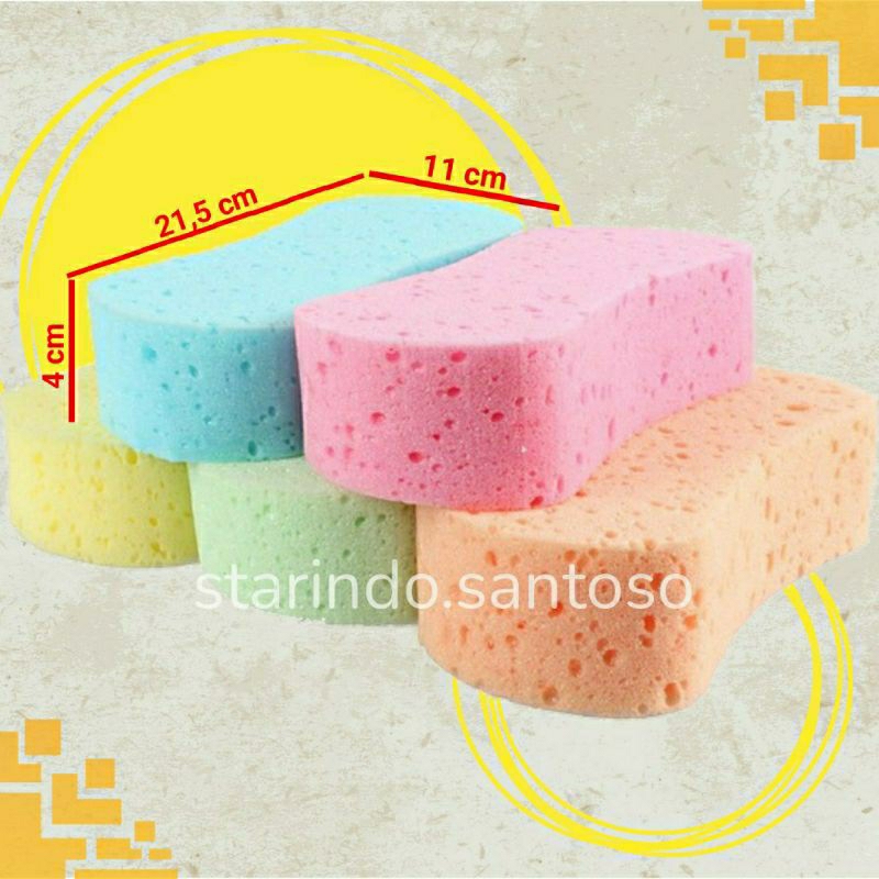 Spons busa cuci kendaraan mobil motor sepeda foam sponge
