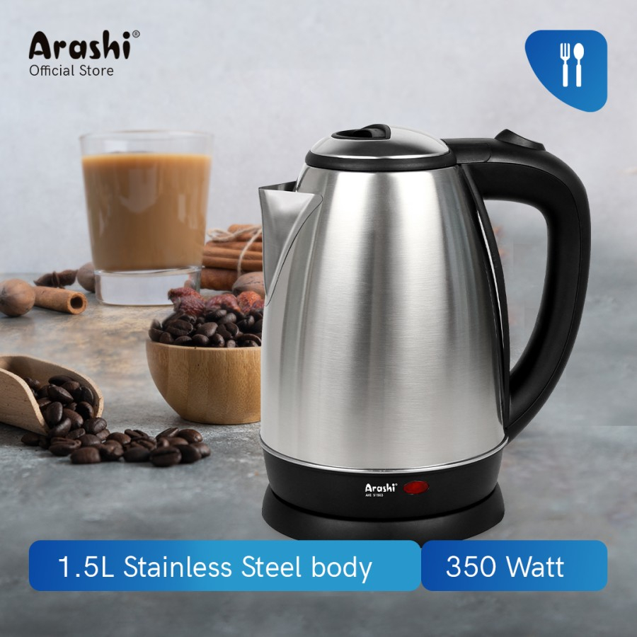 Arashi Teko Listrik AKE S1503 Kapasitas 1.5 Liter  / Electric Kettle