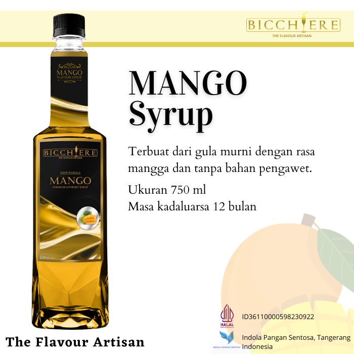 

Syrup Mango Bicchiere 750 ml - Sirup Rasa Mangga Premium