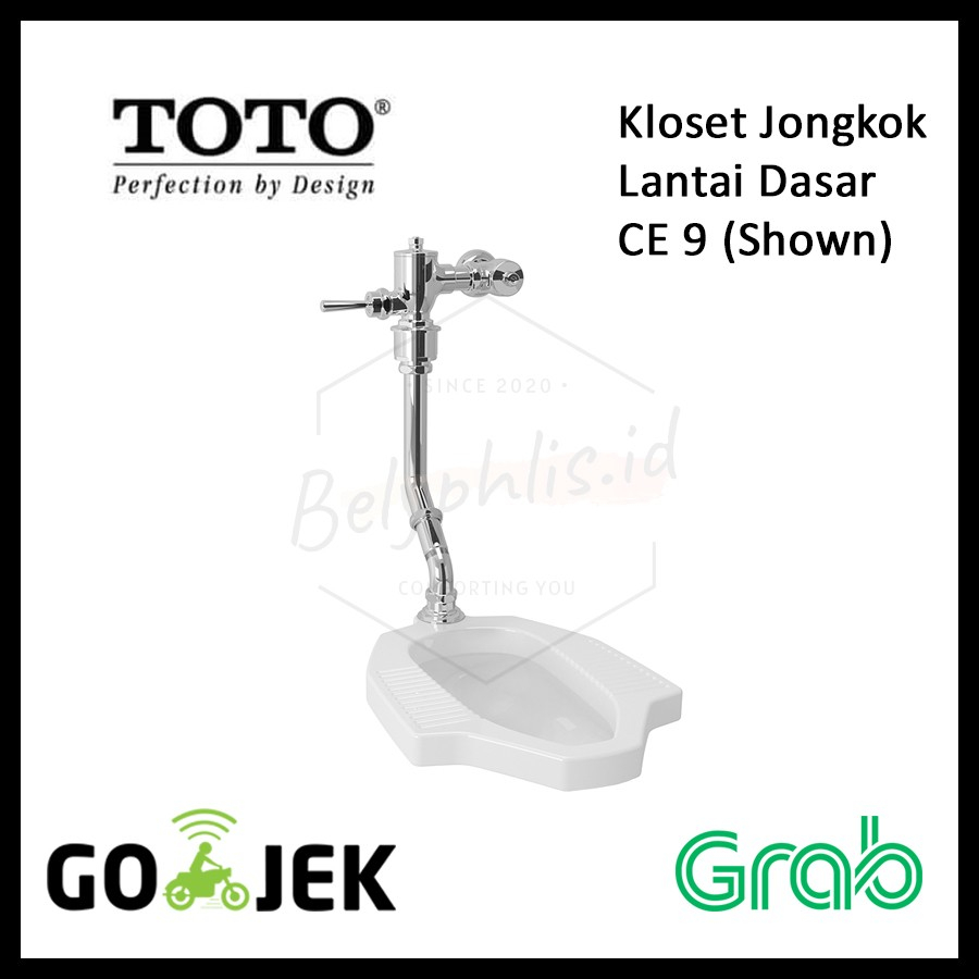 CE 9 | Kloset Jongkok Toto 1 Set | Kloset Jongkok + Flush | Putih
