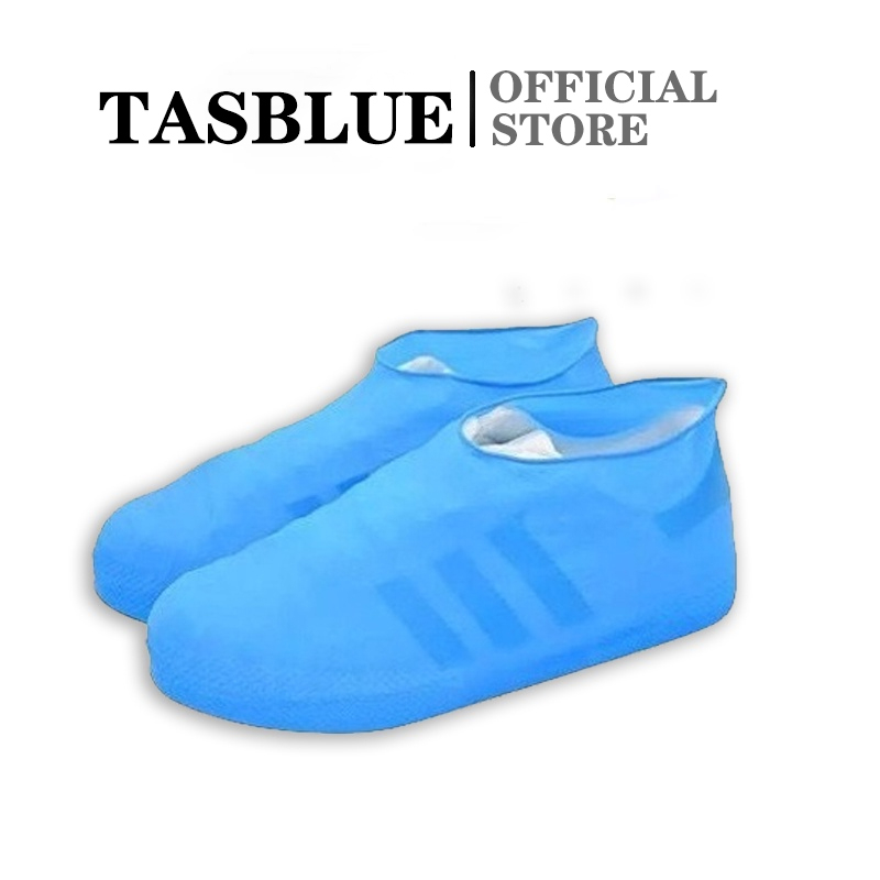 ♥TASBLUE♥J217 Penutup sepatu tahan air yang menebal silikon penutup sepatu air portabel tahan aus