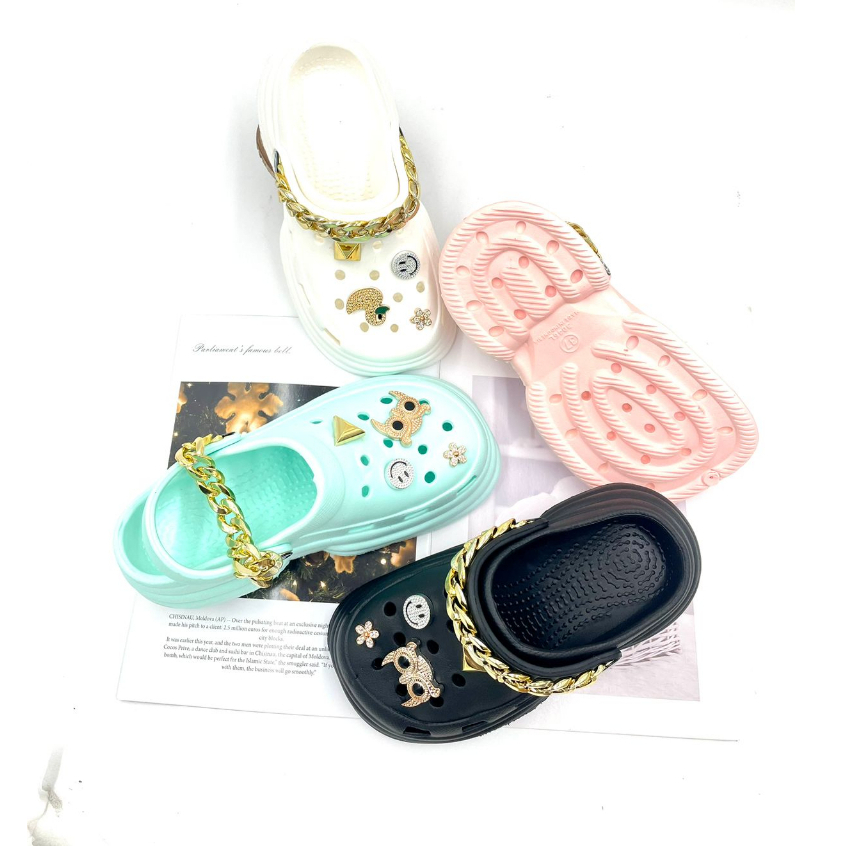 Sandal Selop Tali Belakang Motif Burung Hantu Dan Bebek Sandal Perempuan PORTO Bahan Karet Anti Licin Porto 3046L UKURAN 37-40