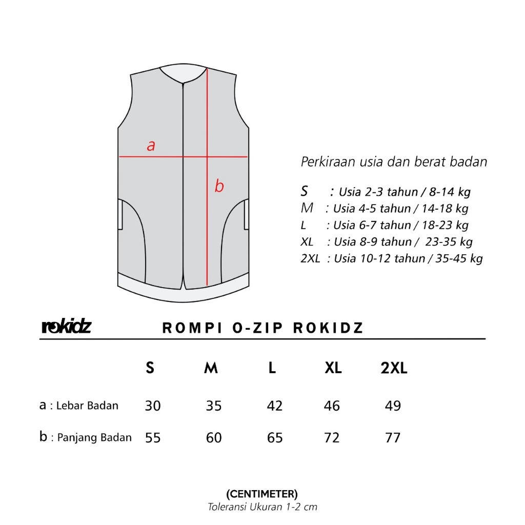 ROSAL Rompi Sholat O-ZIP Anak Bahan Kaos Oblong