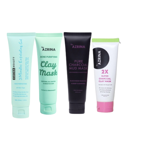 Azrina Pure Charcoal Mud Mask Masker Wajah BPOM Original Halal MASKER KOMEDO - 50ml