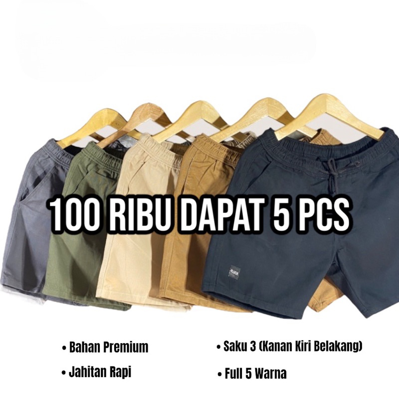 Bundle Celana Pendek Pria 100 Ribu Dapat 5 Pcs Boardshort Premium Big size By Mall Indonesia