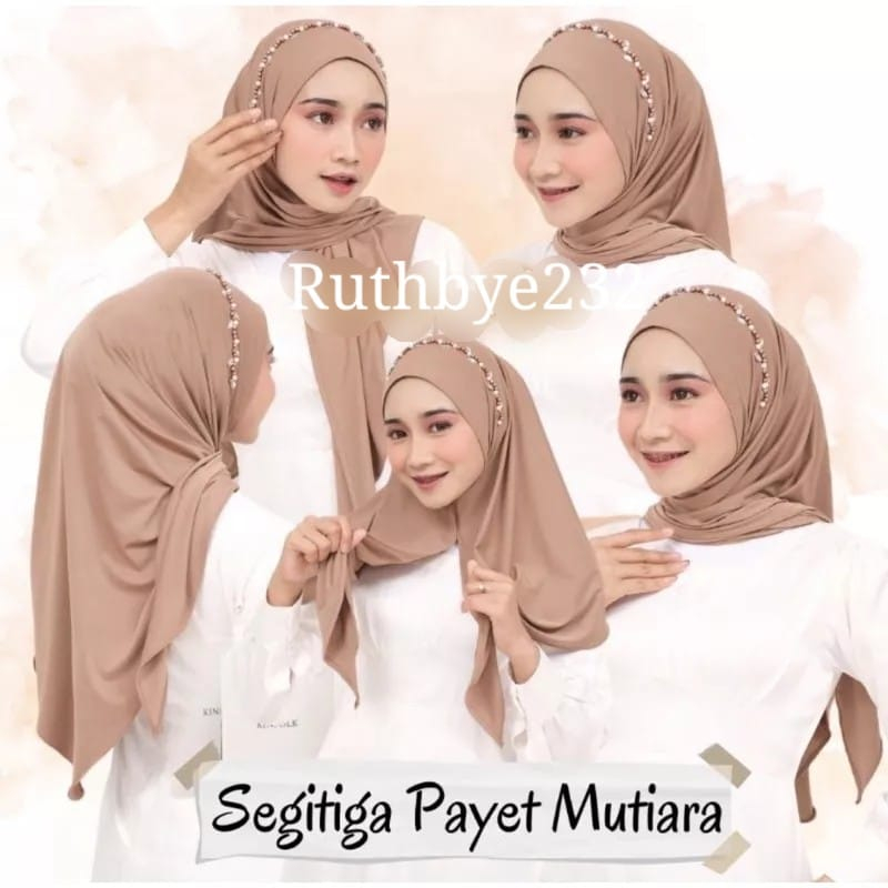 Segitiga Payet Dewasa / Jilbab Payet / Jilbab Instan / Jilbab segitiga instan payet