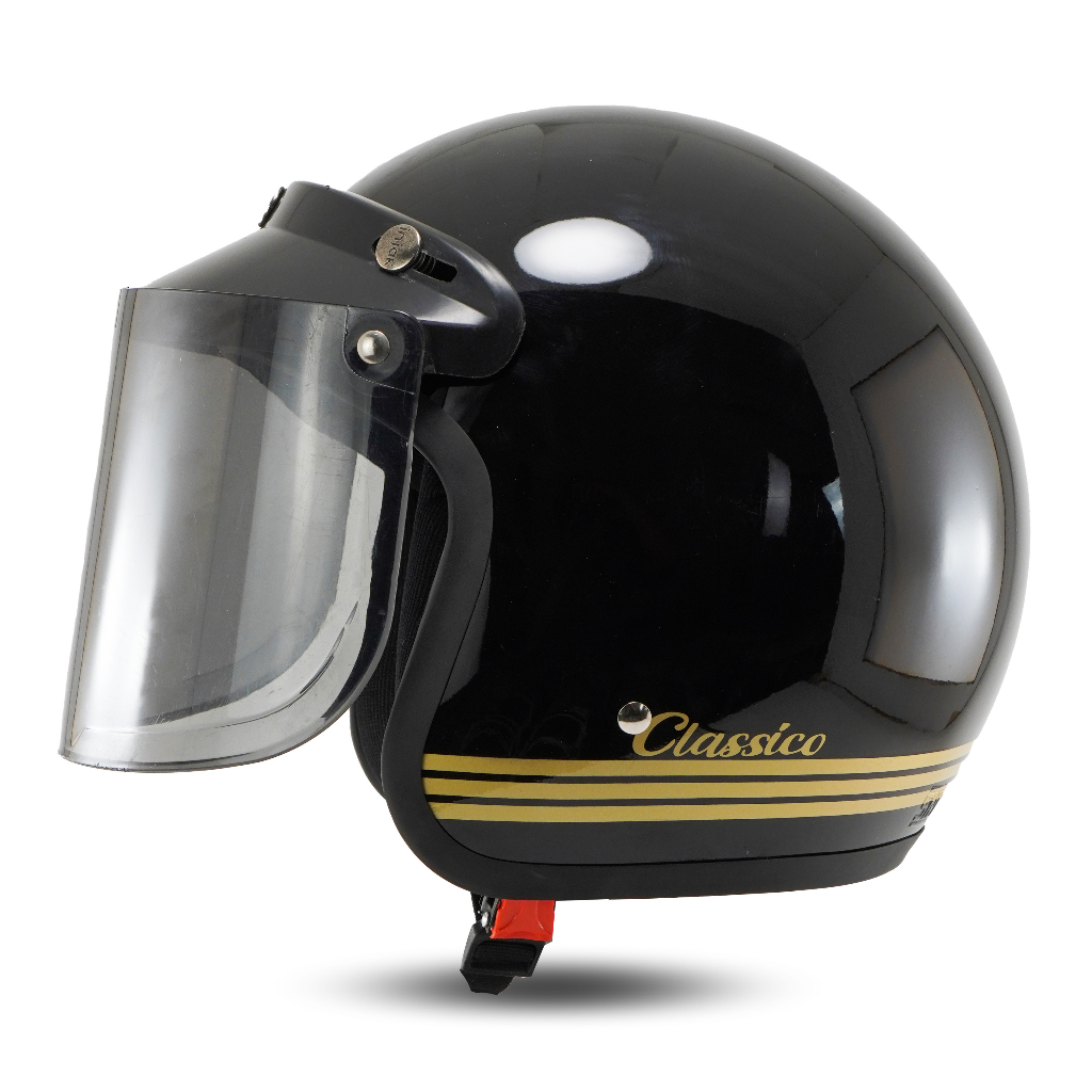 Helm bogo Dewasa Full Leher Solid classic