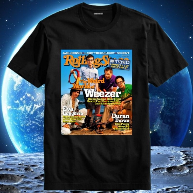 Baju Kaos Tshirt T Shirt Pria Laki Cowok Cewek Perempuan Unisex Poster Band Weezer Wezer Wezeer Pink