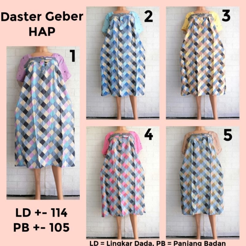 Daster Geber Lengan HAP LD 114 Adem Busui Friendly JPLG