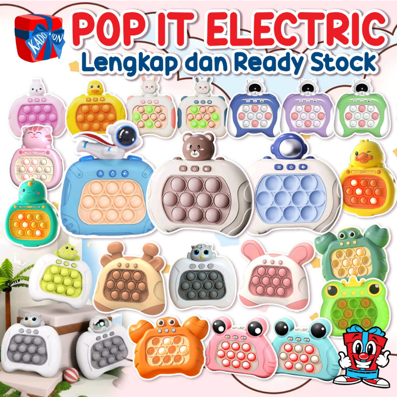 2023 new Pop It elektronik Push Bubble Fidget Toys pop it game console elektrick Tekan Dan Main Konsol Game Musik Untuk Puzzle Anak Dan Penghilang Stress Melewati Level Dan Konsumsi Mainan Musik