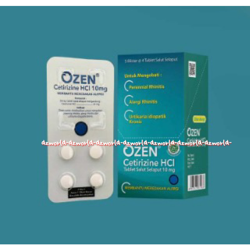 Ozen Cetirizine HCL 10mg Membantu Meredakan Gatal Dan Alergi Mengobati Parennial Rhinitis Alergi Rhinitis Dan Urtikaria Idiopatik Kronis