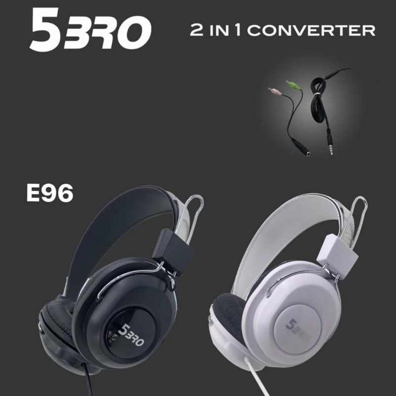 Headset Headphone Bando 5 Bro E95 E16 + mic HF Earphone Audio 5Bro HK Besi Super Bass