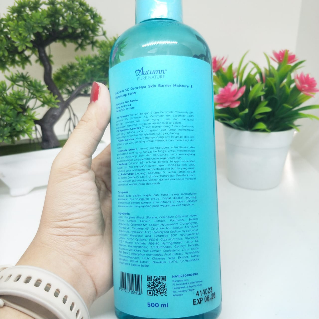 AUTUMN Toner Skin Conditioner with 5X CERA HYA 500ML resmi badan POM penggunaan rutin pasti bisa bikin glowing setiap hari PROMO SEN