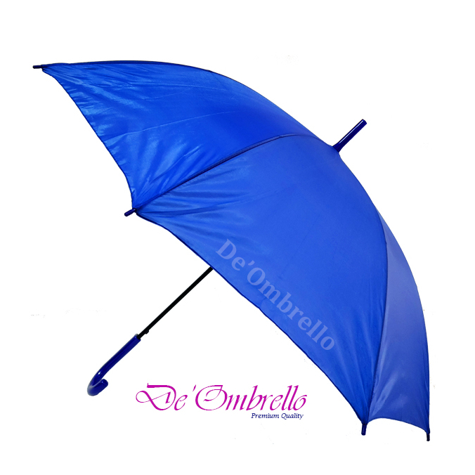 De'Ombrello! (048A) Payung Standard Otomatis Warna Polos Biru Navy Hitam Anti UV Premium Quality