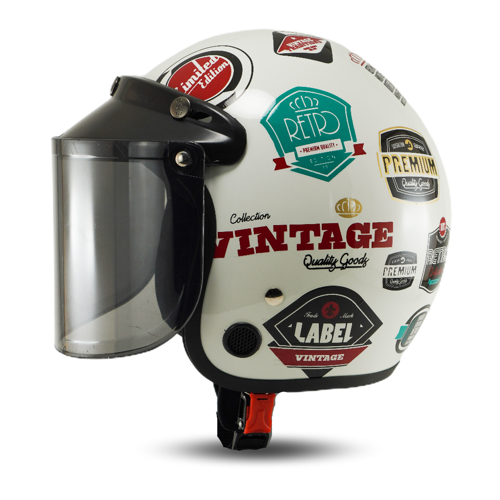 Helm Bogo Dewasa Wanita Pria Cewek Cowok Motor Sni Helm Retro Bisa Cod