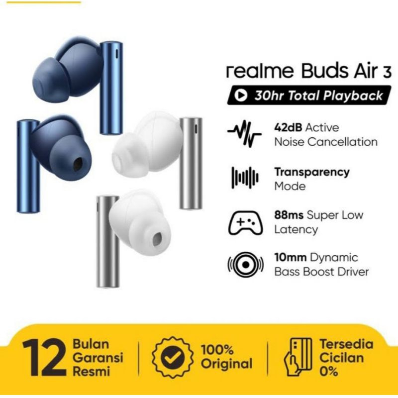 REALME AIR BUDS 3 WIRELESS EARBUDS 42dB Dual Mic