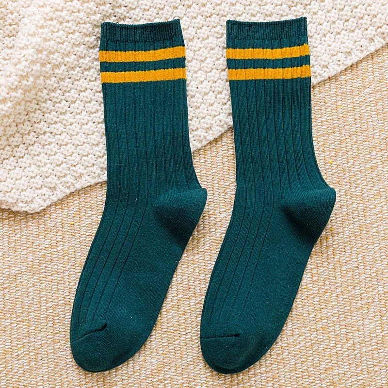 KAOS KAKI CLASSIC STRIPE SOCKS OLDSCHOOL VINTAGE MOTIF GARIS