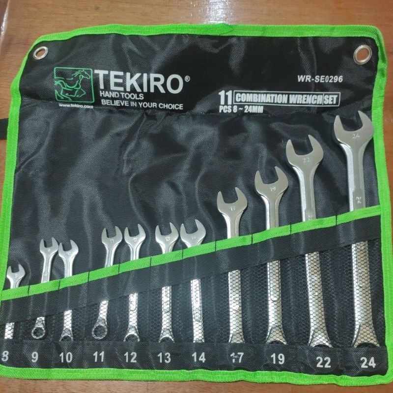 kunci ring pas tekiro set 11pc (8mm-24mm)/ kunci set ring pas tekiro 8-24