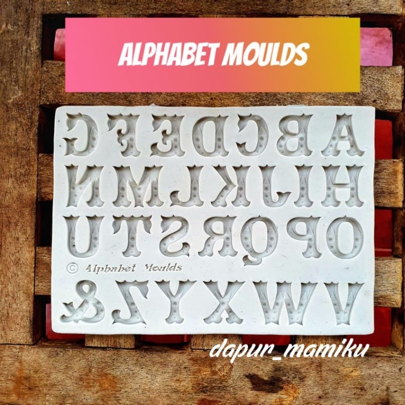 DAPURMAMI ( Cetakan Silikon Alphabet Moulds ) Cetakan Silikon Abjad Hurut Alfabet Fondant Fondan