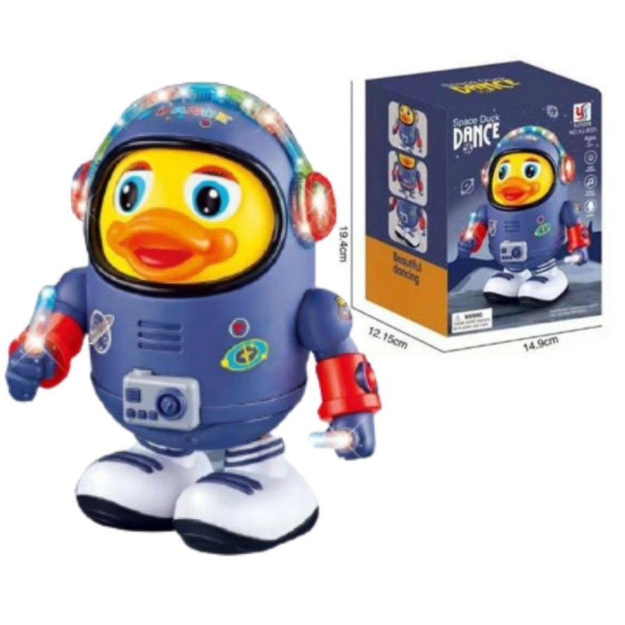 Mainan Bebek Joget Duck Astronot Dancing Walking Musik