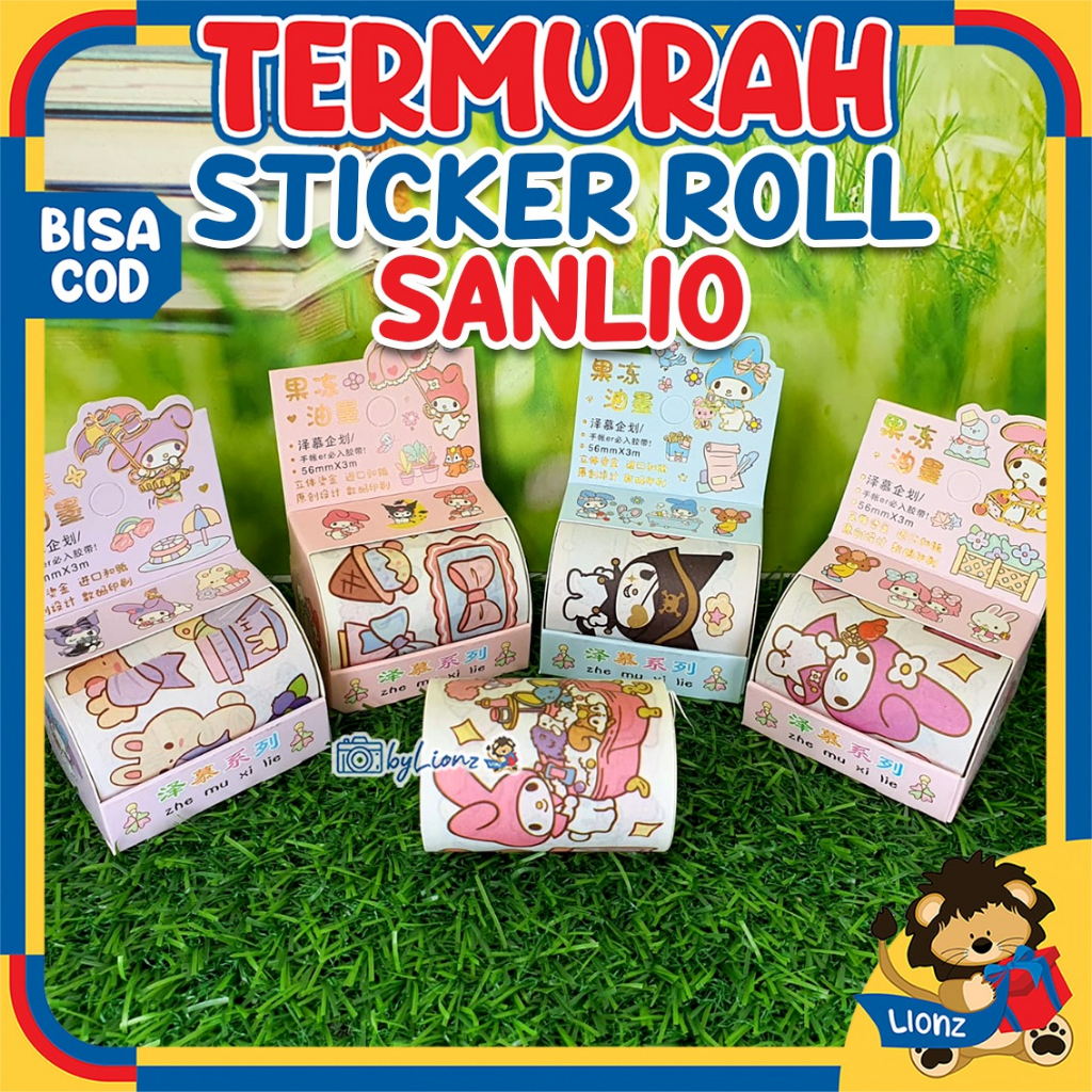 Mainan Stiker Roll Karakter Lucu