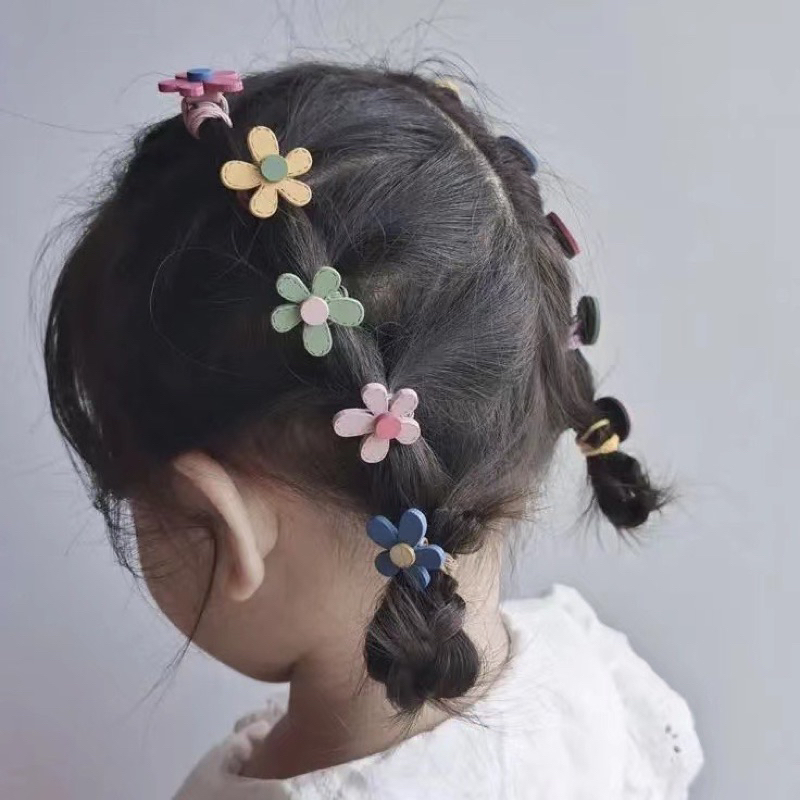 (10PCS) Set Ikat Rambut Anak Icon Karakter Import / Ikat Rambut Karet Korea Anak Lucu