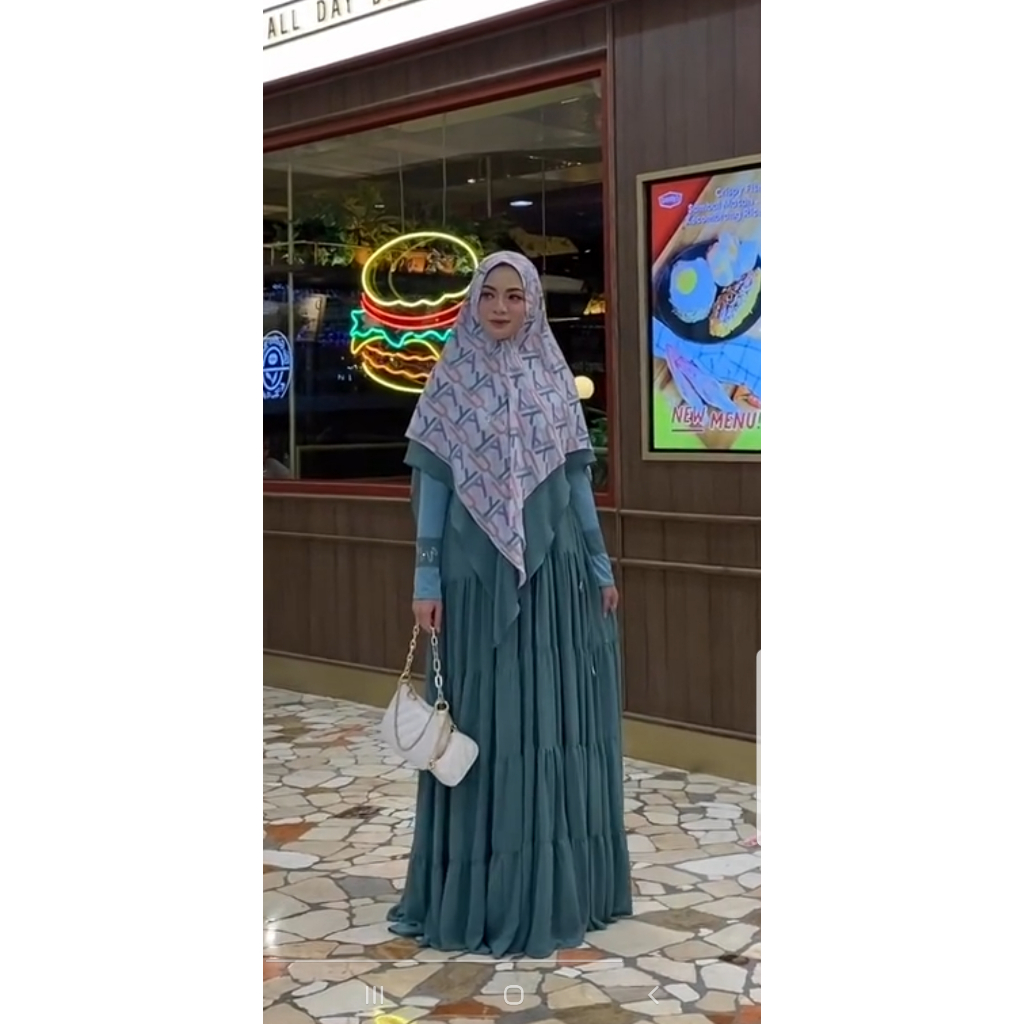 Ulya Hijab/Hijab Syari/Hijab Style/Fashion/Baju Muslim/Set Wanita