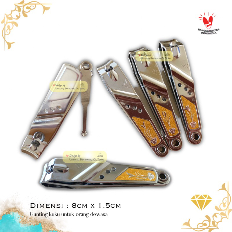 ❤️UB❤️GUNTING KUKU | NAIL CLIPPER GOLD Flower style ukuran BESAR