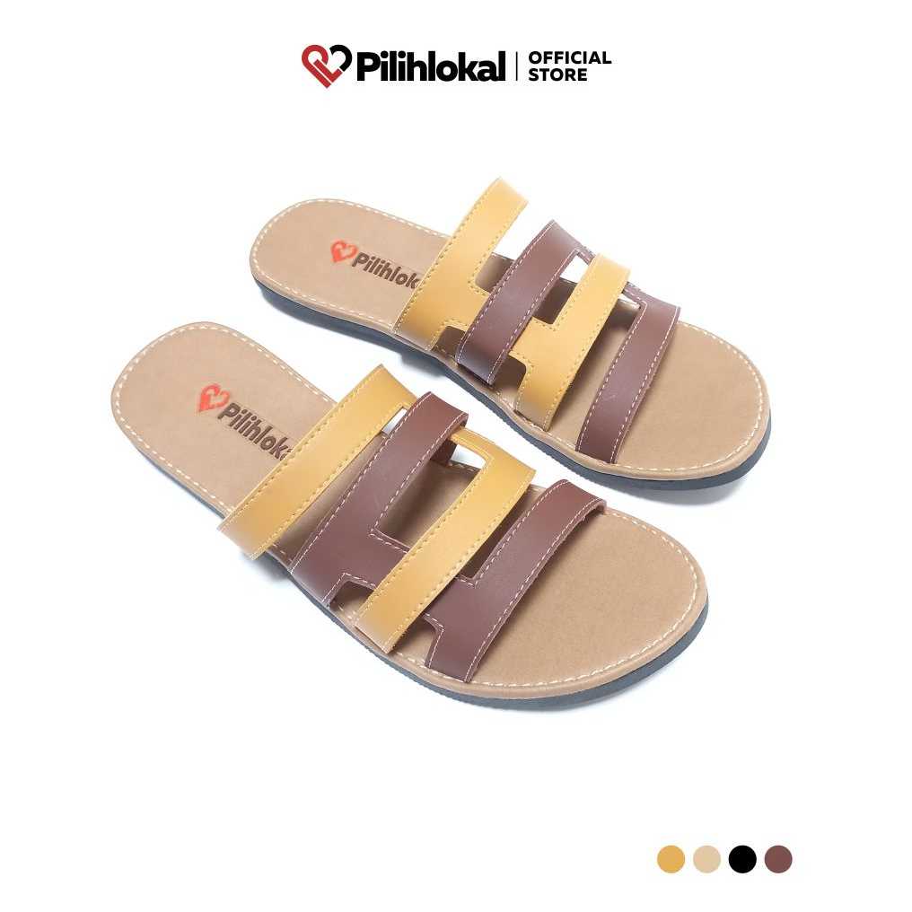 Pilihlokal - Ban 3 Sandal Slop Kokop Wanita Dewasa Karet Murah Empuk Anti Slip Terbaru 2023 Sepatu Sendal Selop Lentur Cewek Remaja Kekinian Korean Style Lucu Sandak Slide Flat Teplek Jumbo Perempuan Termurah Motif Kombinasi Untuk Lebaran Kondangan Ibu2