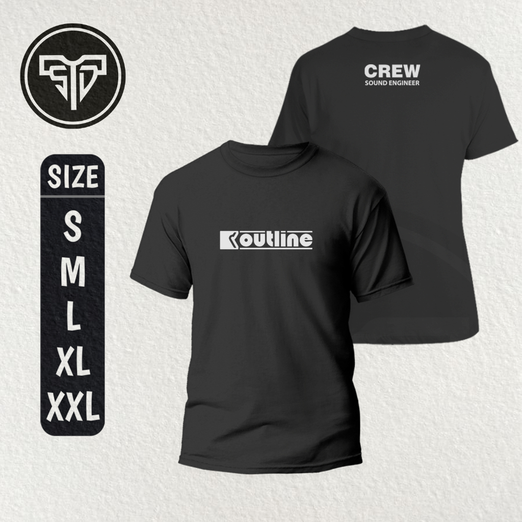 Baju Outline Sound Engineer (Logo Besar) | Baju Sound | Baju Crew Sound