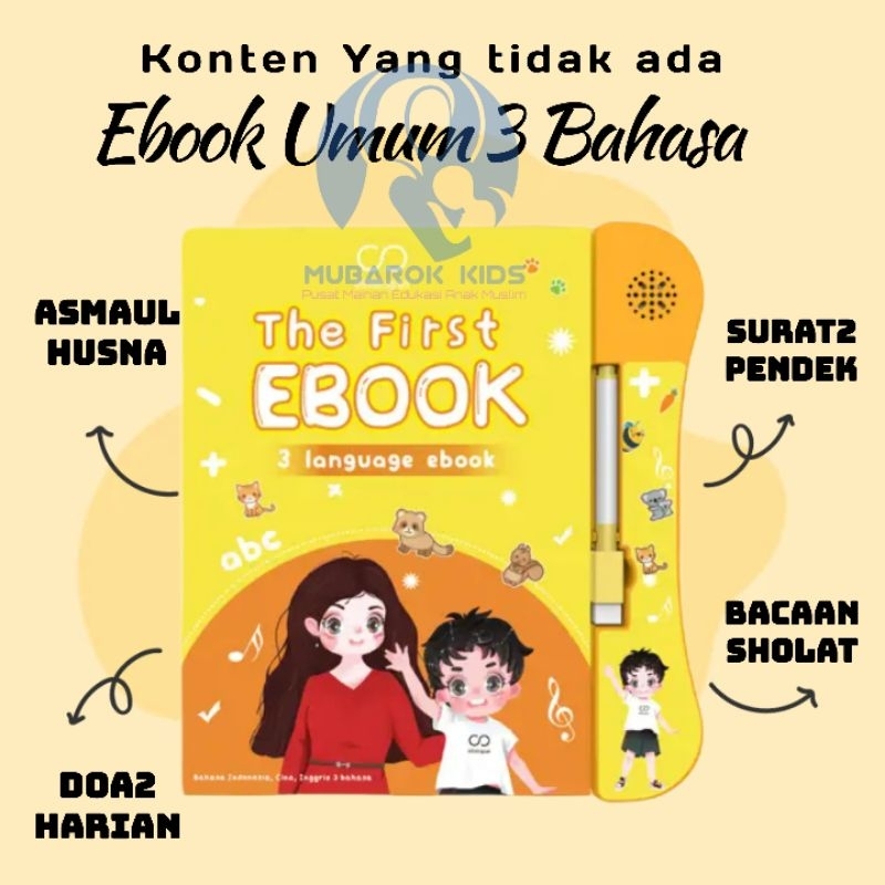 NEW EBOOK UMUM 3 BAHASA GAGANG LAMPU MAGIC BOOK 4 BAHASA SMARTBOOK 4 IN 1 EBOOK MUSLIM 4 BHS LAMPU LED COVER TEBAL