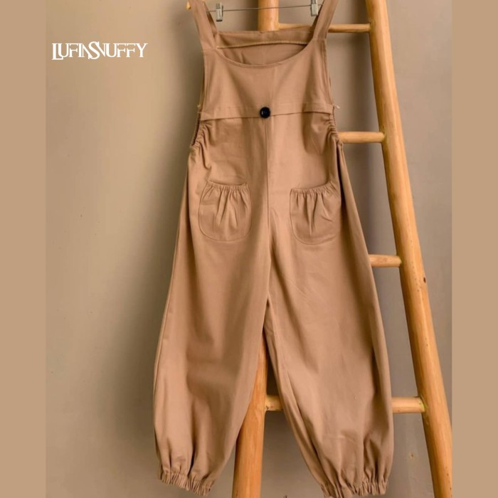 DS - Jiel Jumsuit Set Kaos Manset Katun Twill Stretch Tebal / Momo Overall Jiel Jumpsuit Baju Kodok / Soodam Jumpsuit / Alexia Jumpsuit  Bahan Cotton Twill Stretch Premium Gaya Wanita Korea