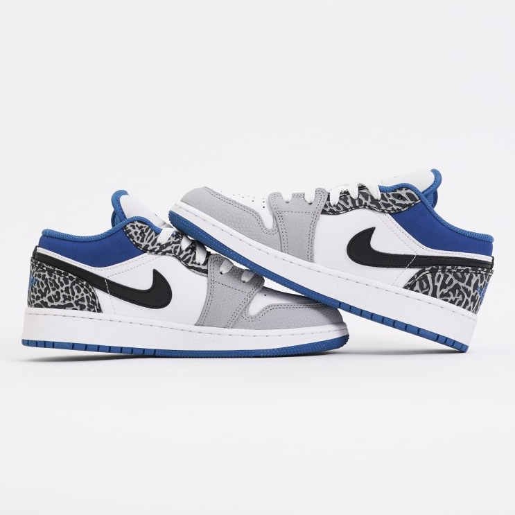 Nike Air Jordan 1 Low SE GS True Blue Elephant Original